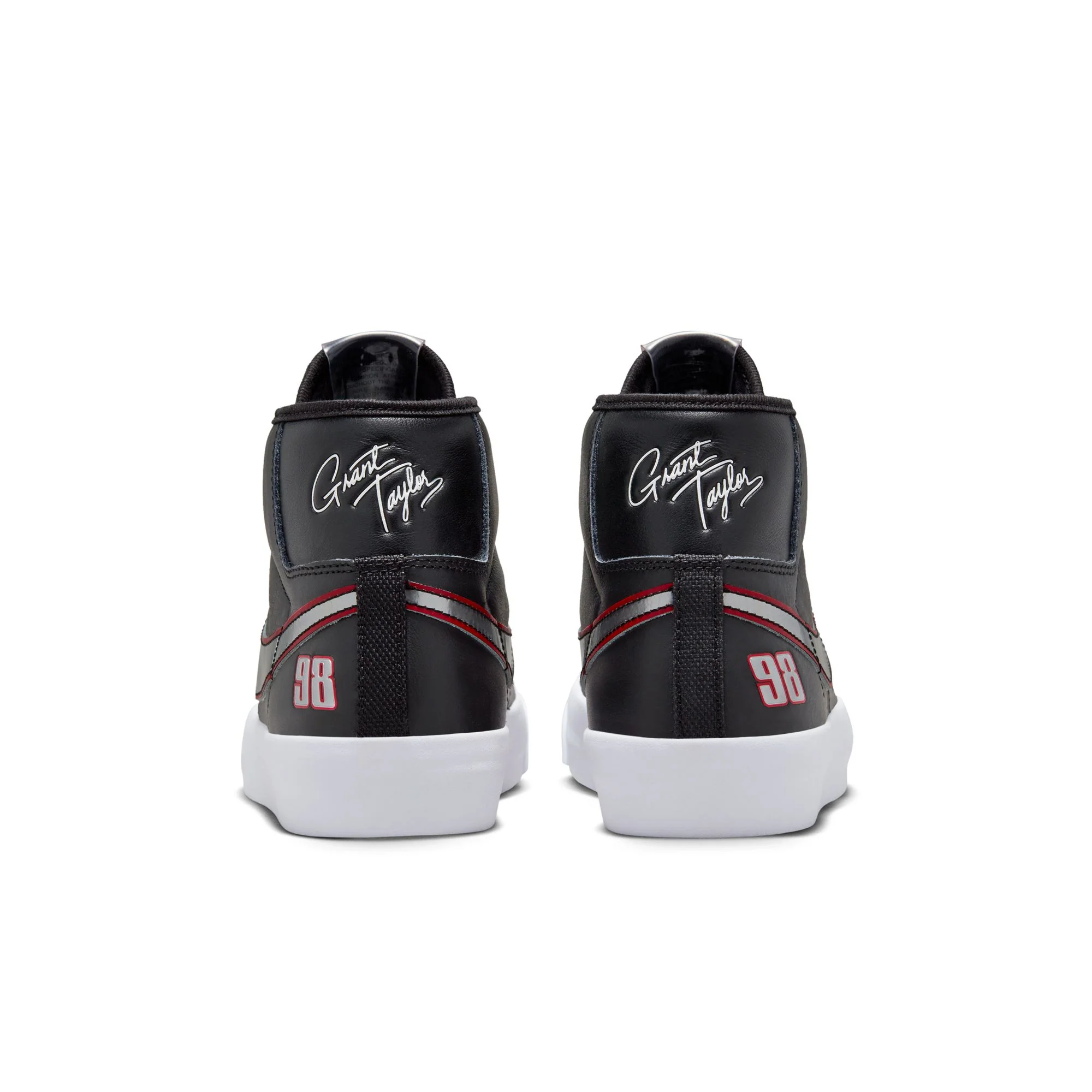 NIKE SB BLAZER MID PRO GT BLACK / METALLIC SILVER - Image 4