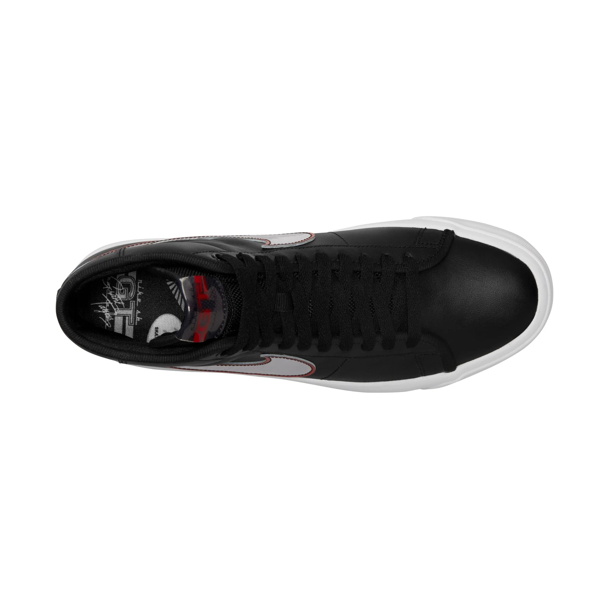NIKE SB BLAZER MID PRO GT BLACK / METALLIC SILVER - Image 6